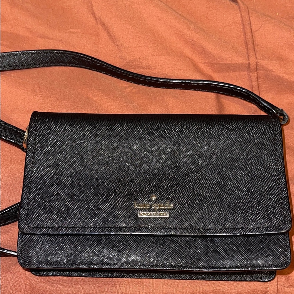 Kate Spade Sleek Black Leather Mini Cameron Street-Arielle Crossbody Bag